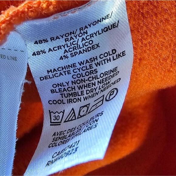 Lou & Grey Signaturesoft Shorts Womens S Orange Fleece Lounge Relaxed Fit Preppy - Picture 5 of 6